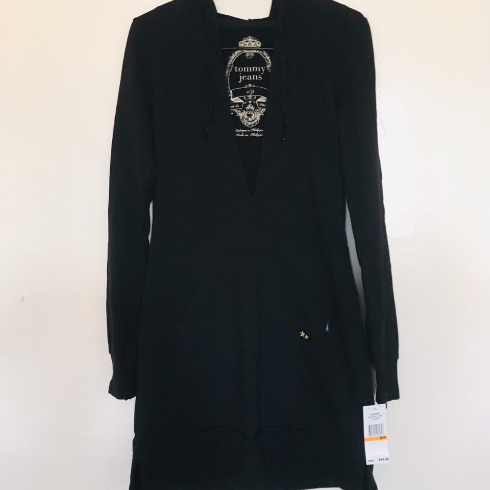 Tommy jeans black hoodie dress